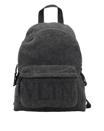 Backpack, &pound;350, Handbags, Grey, Fabric, Front view